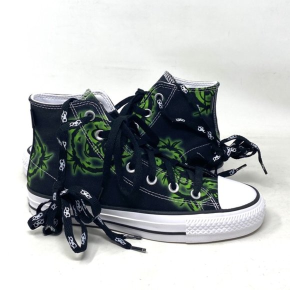 Converse CONS Pro High Canvas Black Green Shoes Women's Skate Sneakers A04140C - Picture 5 of 9